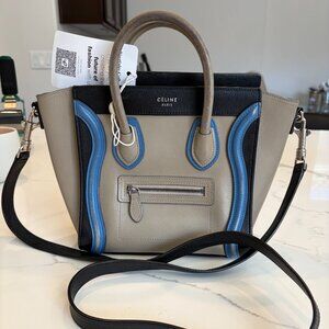 Nano Luggage leather handbag Celine Leather